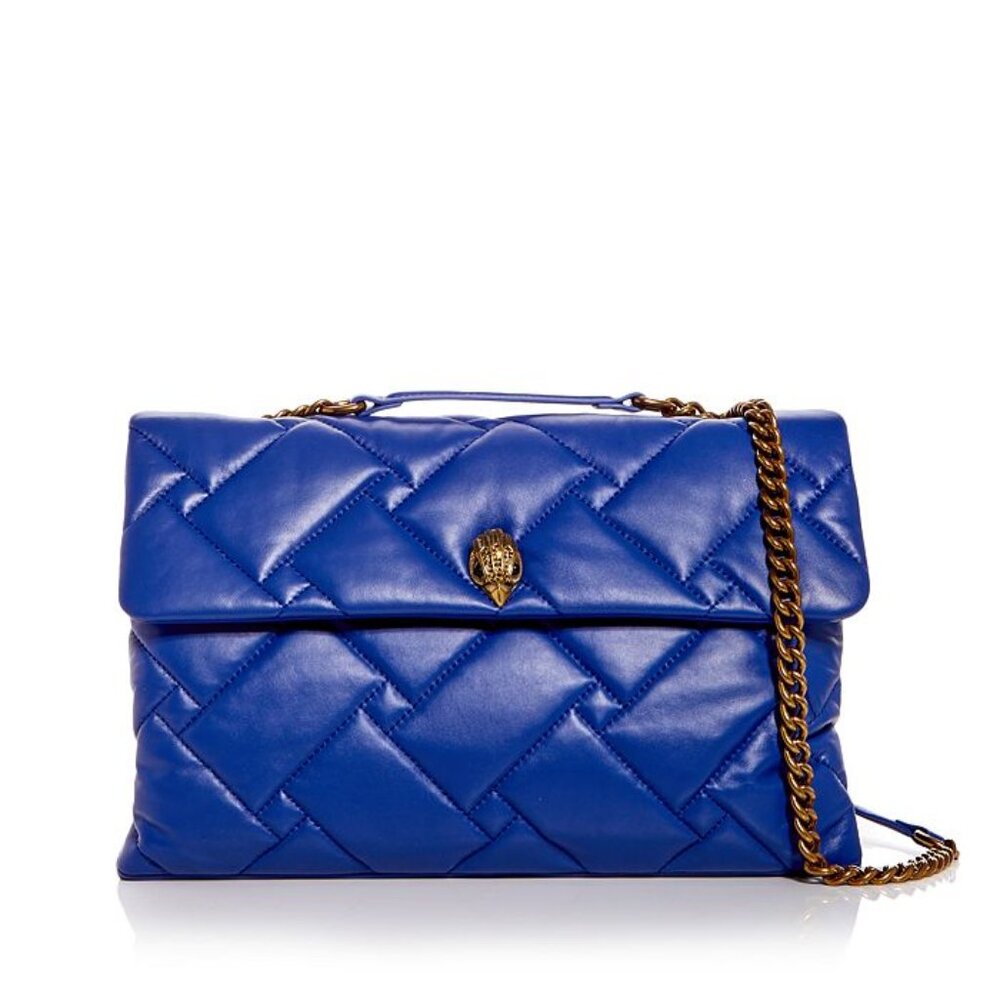 Kensington XXL Soft Quilted Leather Shoulder Bag - Blue KURT GEIGER LONDON